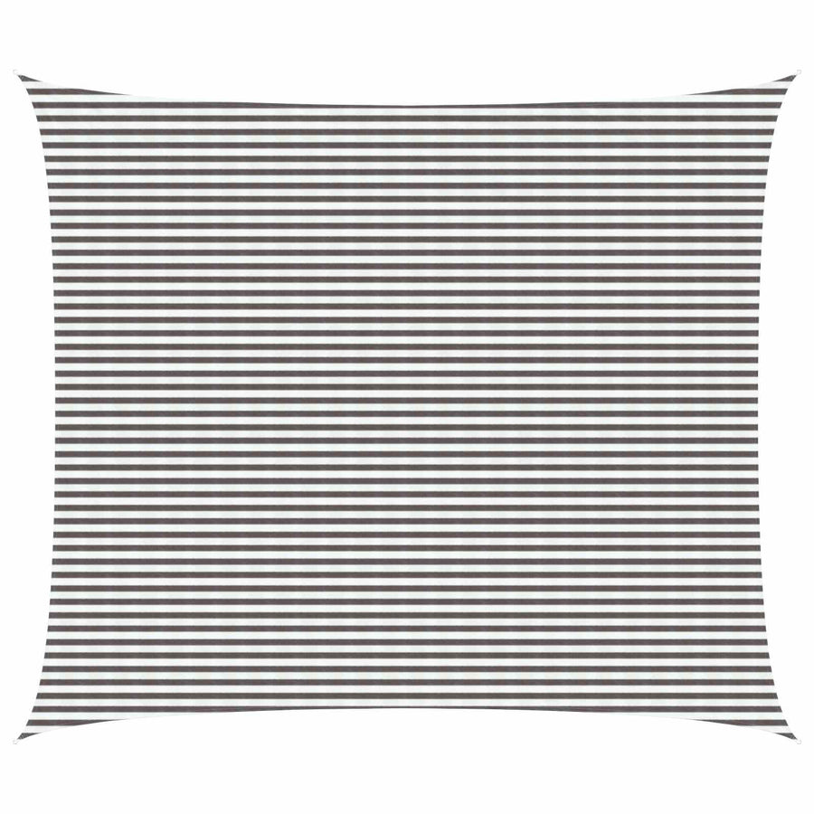 Zonneschaduwzeil Lichtgrijs en wit. 6 x 7 m HDPE