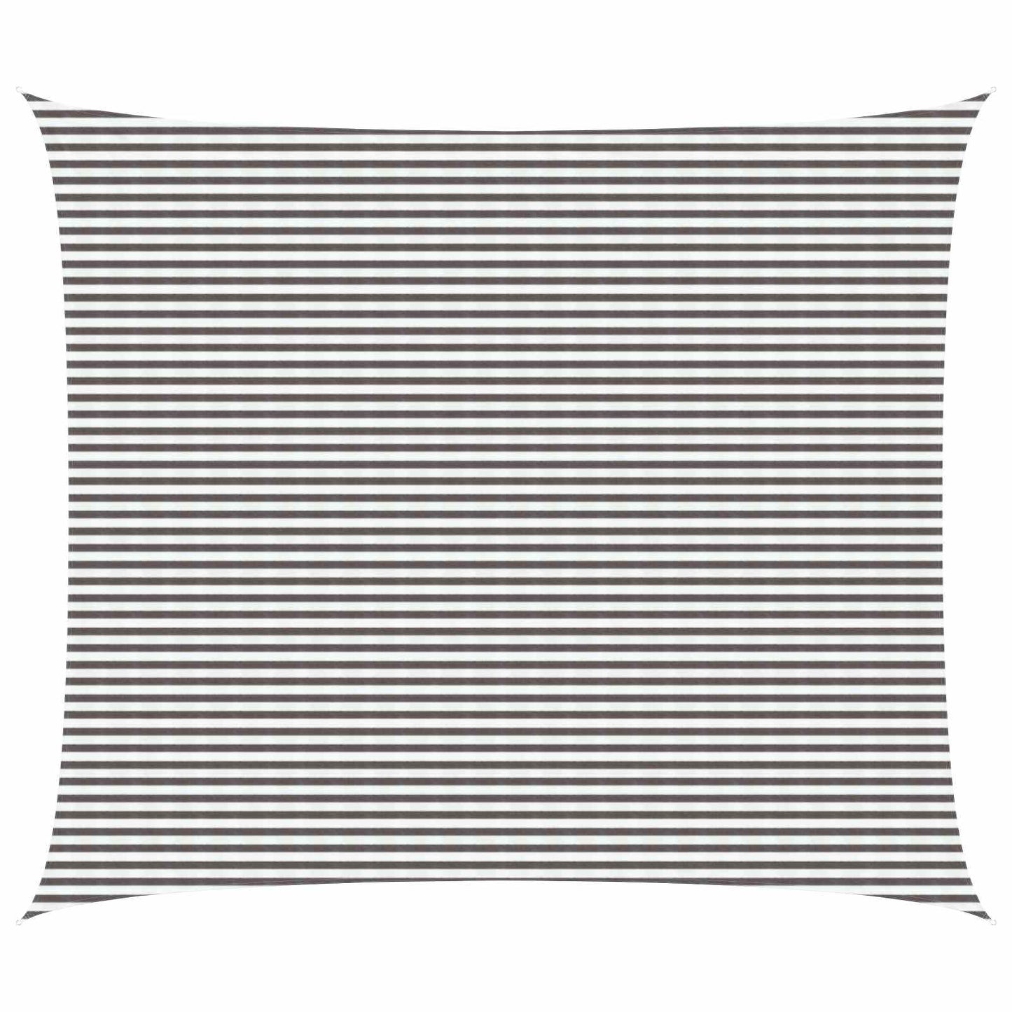 Zonneschaduwzeil Lichtgrijs en wit. 6 x 8 m HDPE