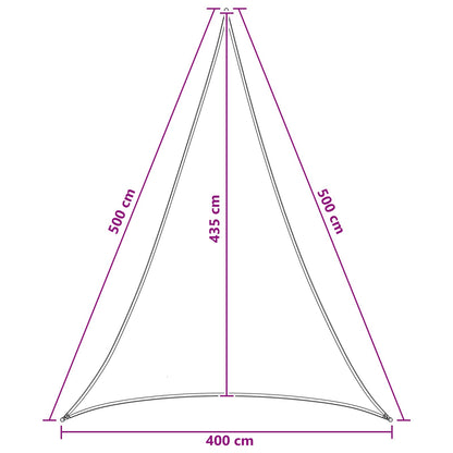 Zonneschaduwzeil 4 x 5 x 5 m HDPE
