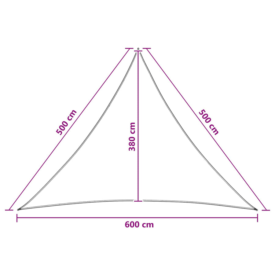 Zonneschaduwzeil 5 x 5 x 6 m HDPE