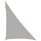 Sun Shade Sail Light Grey and White. 4 x 5 x 6.8 m HDPE