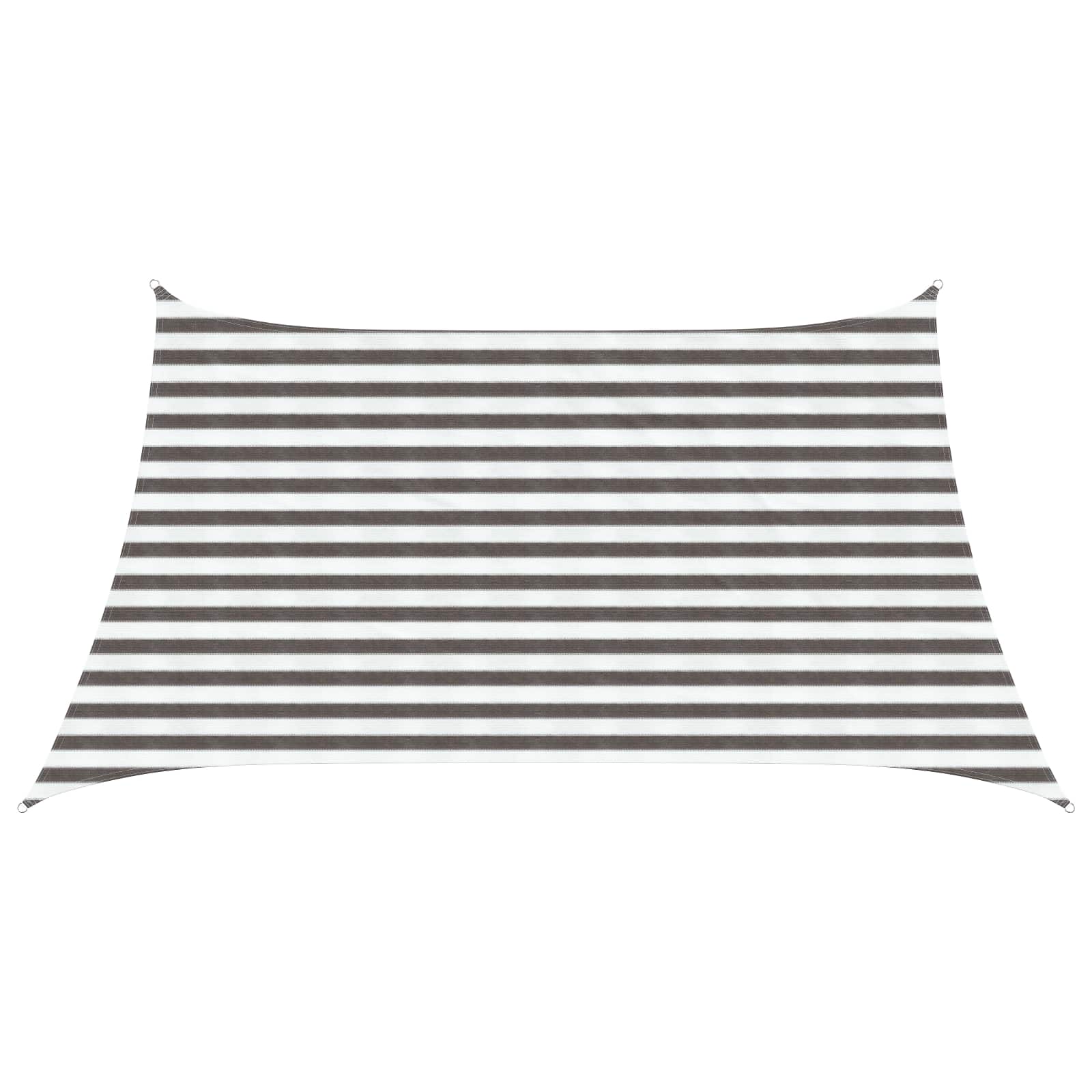 Zonneschaduwzeil Lichtgrijs en wit. 3 / 4 x 2 m HDPE