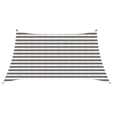 Zonneschaduwzeil Lichtgrijs en wit. 3 / 4 x 2 m HDPE