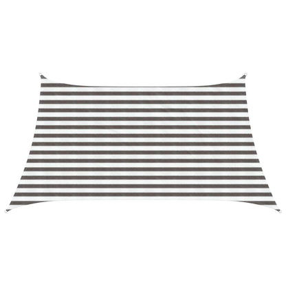 Zonneschaduwzeil Lichtgrijs en wit. 3 / 4 x 2 m HDPE