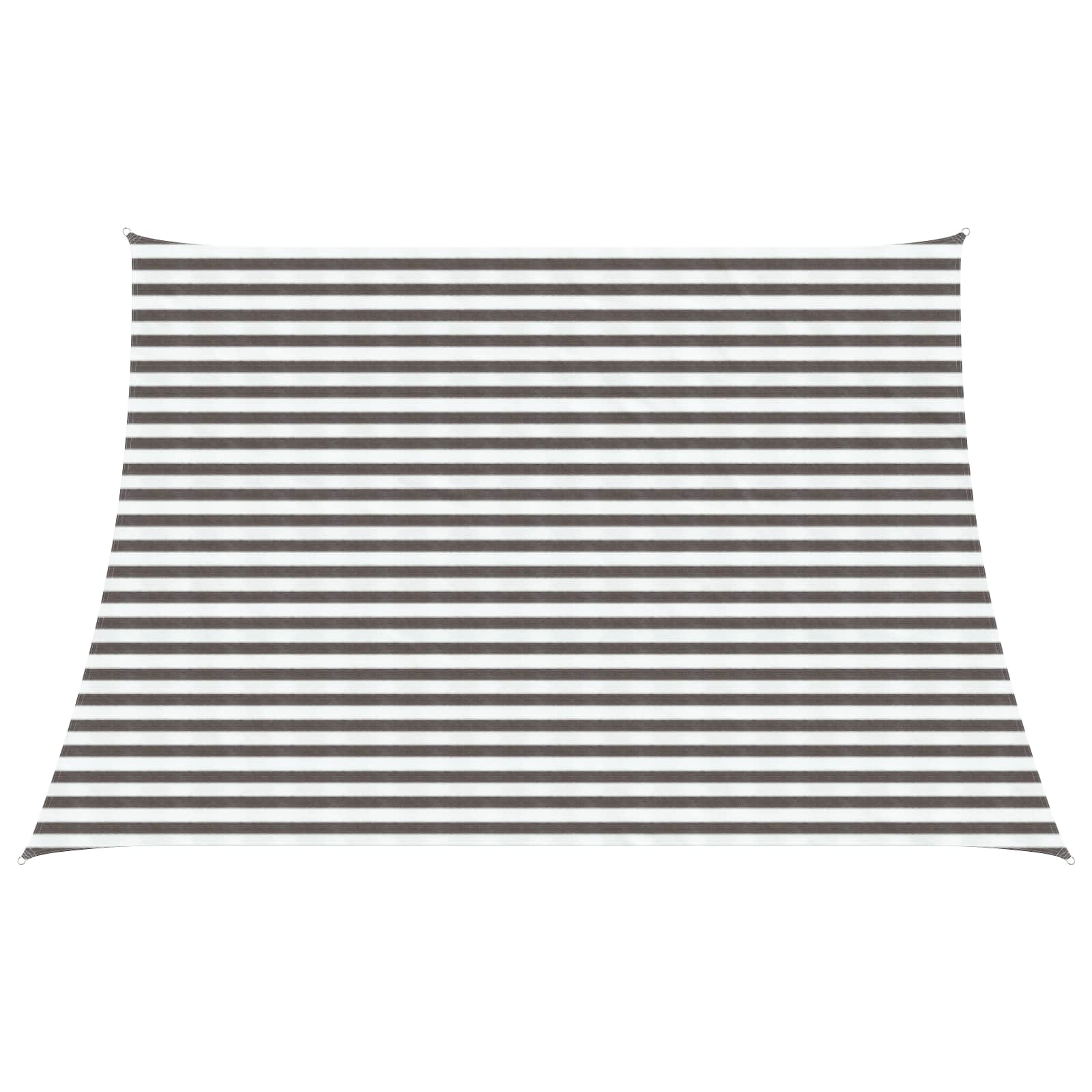 Zonneschaduwzeil Lichtgrijs en wit. 4 / 5 x 3 m HDPE