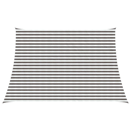 Zonneschaduwzeil Lichtgrijs en wit. 4 / 5 x 3 m HDPE