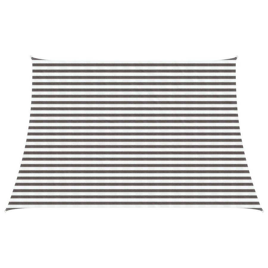 Zonneschaduwzeil Lichtgrijs en wit. 4 / 5 x 3 m HDPE