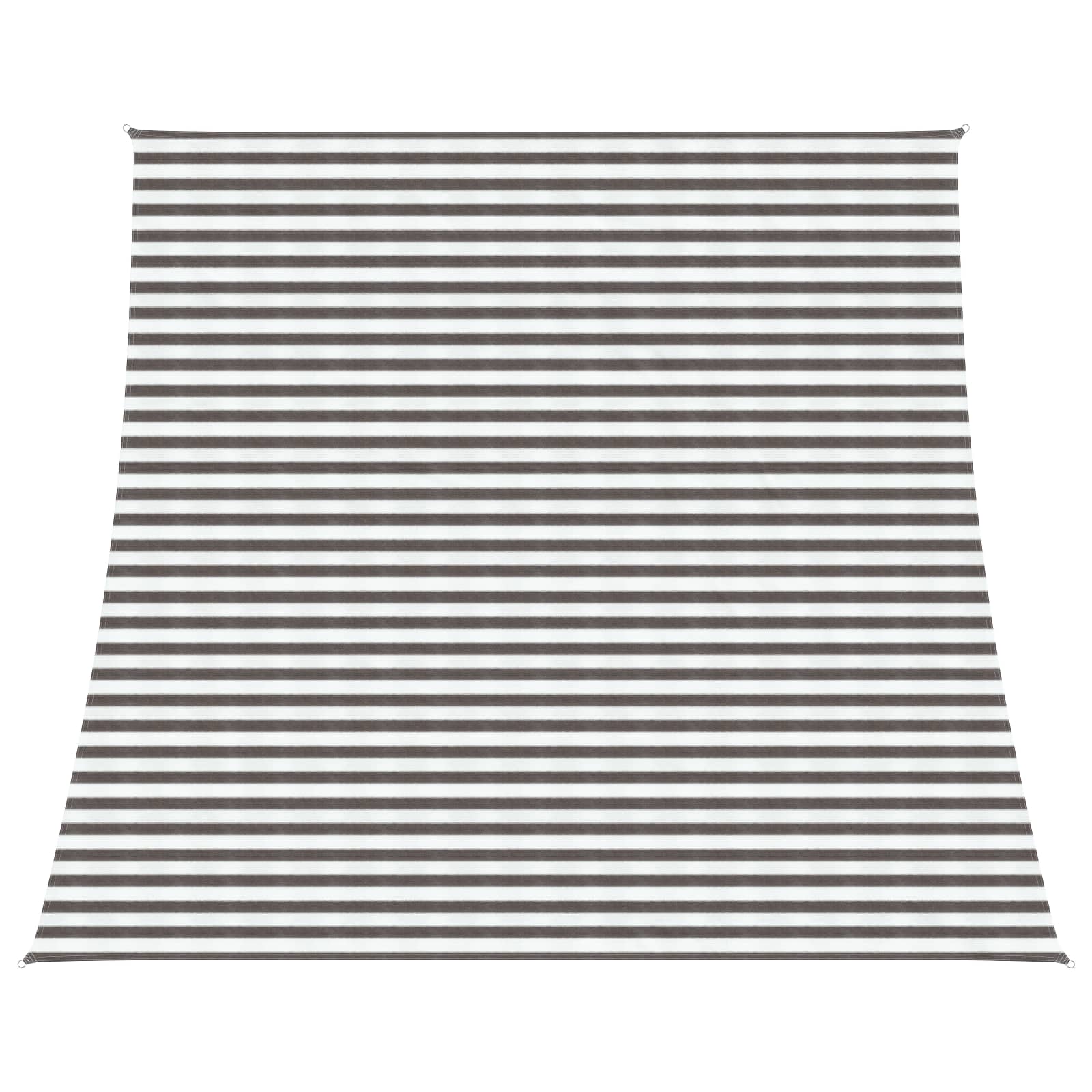Zonneschaduwzeil Lichtgrijs en wit. 4 / 5 x 4 m HDPE
