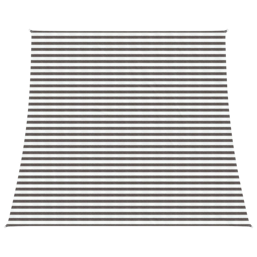 Zonneschaduwzeil Lichtgrijs en wit. 4 / 5 x 4 m HDPE