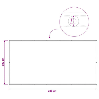 Balkon Privacy Scherm 200 x 400 cm Stof met PU-coating
