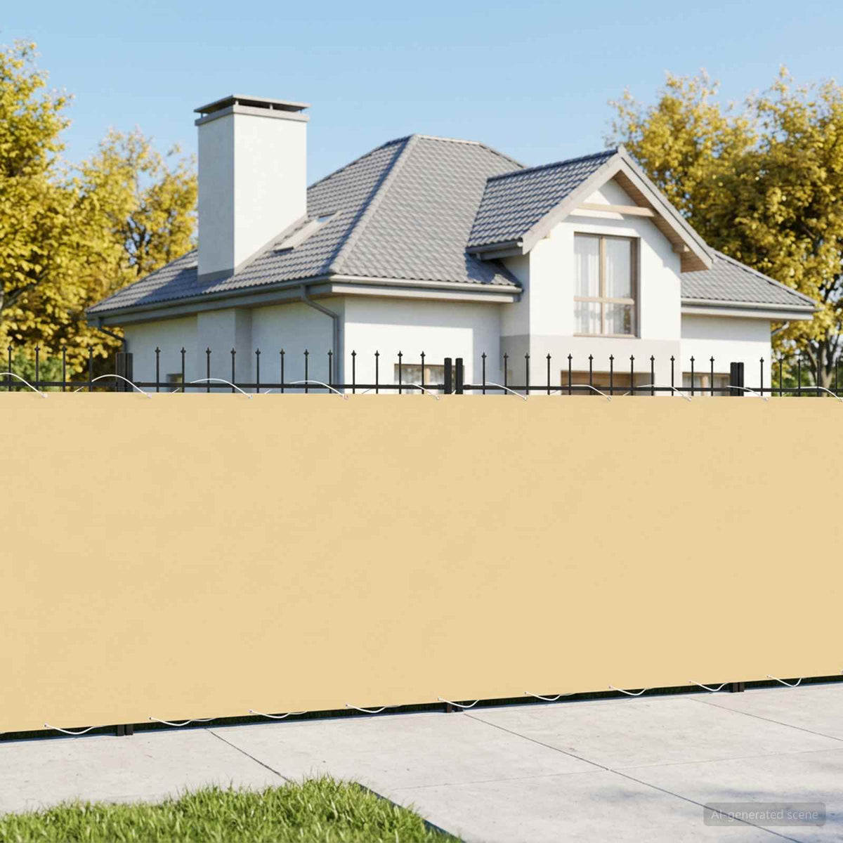 Balkon Privacy Scherm 180 x 1000 cm Stof met PU-coating Zand