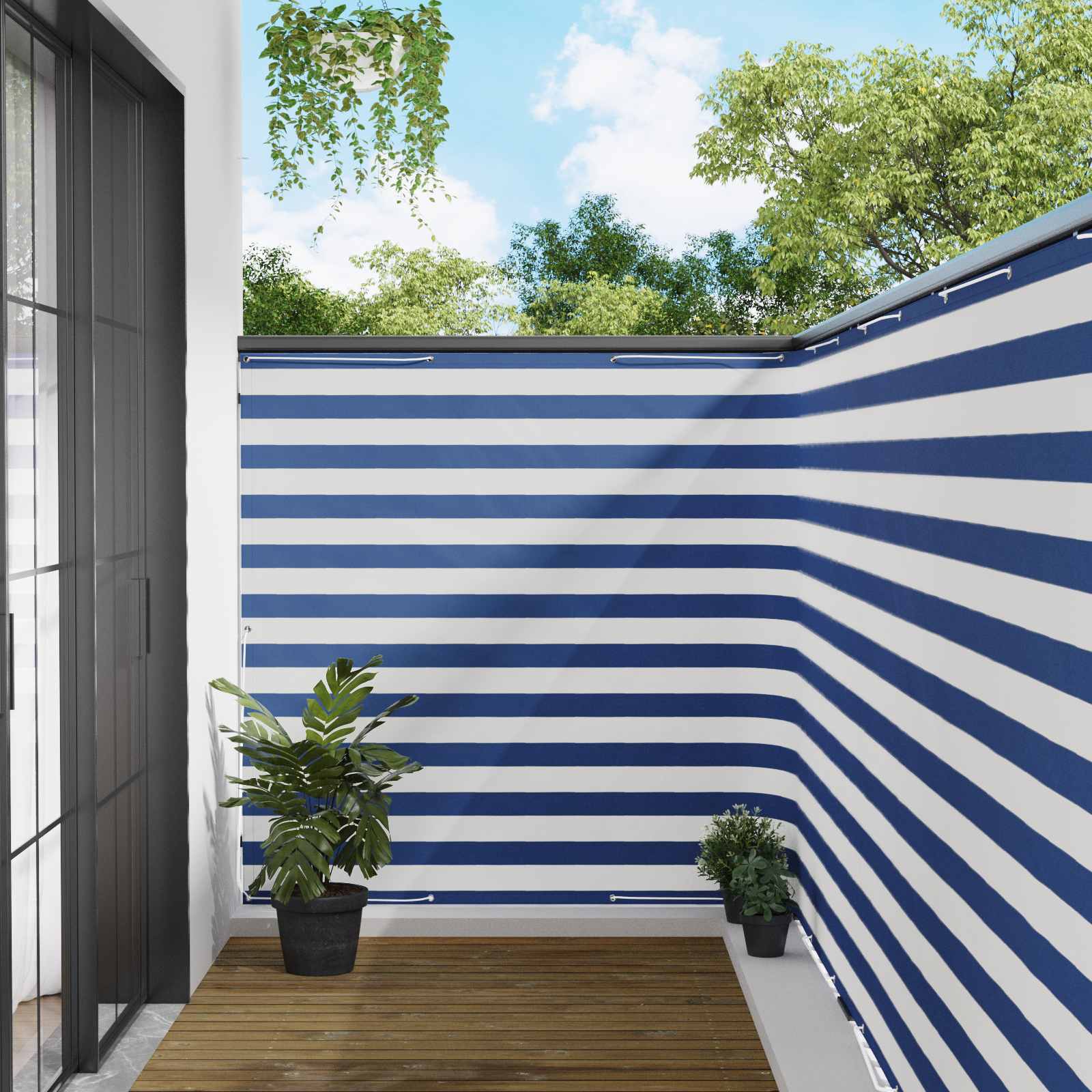 Balkon Privacy Scherm 150 x 200 cm Stof met PU-coating