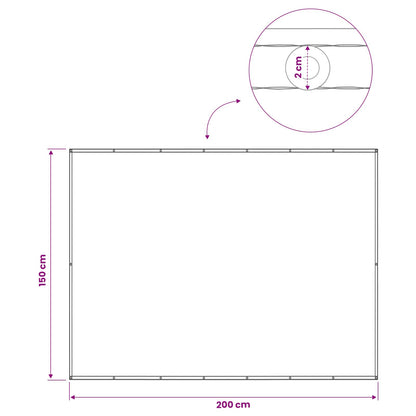 Balkon Privacy Scherm 150 x 200 cm Stof met PU-coating