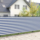 Balkon privacy scherm 500x200 cm blauw wit polyester