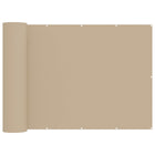 Balkon privacy scherm 500x150 cm beige polyester