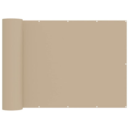 Balkon Privacy Scherm 200 x 400 cm Stof met PU-coating Beige
