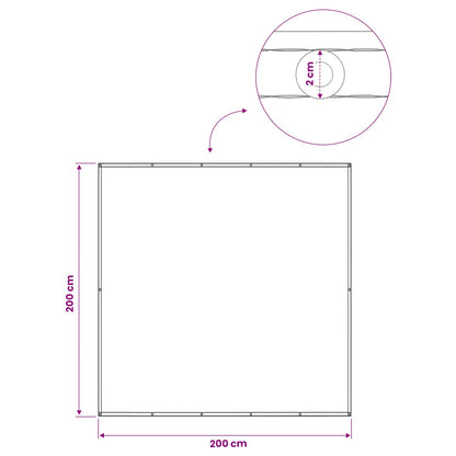 Balkon Privacy Scherm 200 x 200 cm Stof met PU-coating Geel
