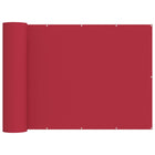 Balcony Privacy Screen 180 x 700 cm Fabric with PU Coating Red