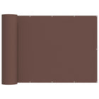 Balcony Privacy Screen 180 x 700 cm Fabric with PU Coating Brown