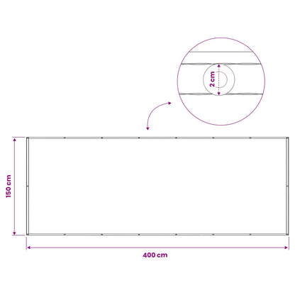 Balkon Privacy Scherm 150 x 400 cm Stof met PU-coating