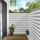 Balkonscherm 1000x150 cm polyester lichtgrijs wit