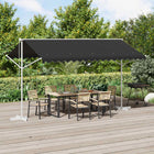 Freestanding awning Anthracite 4 × 3 m Polyester