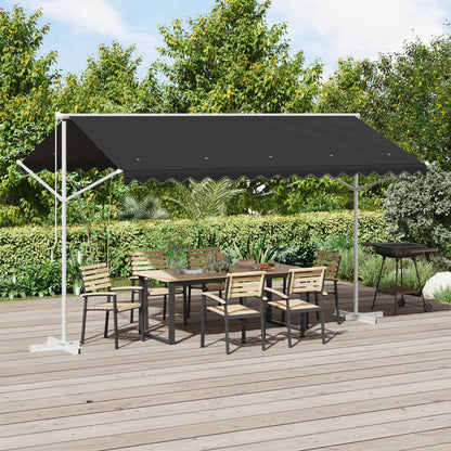 Vrijstaande luifel Antracietkleurig 4 × 3 m Polyester