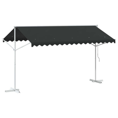 Vrijstaande luifel Antracietkleurig 4 × 3 m Polyester