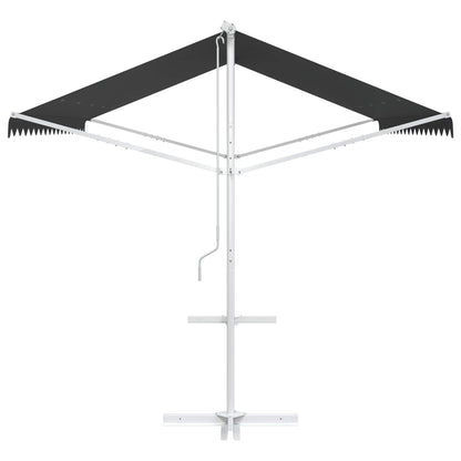 Vrijstaande luifel Antracietkleurig 4 × 3 m Polyester