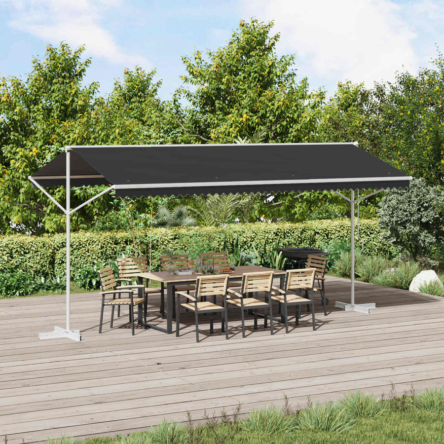 Vrijstaande luifel Antracietkleurig 5 x 3 m Polyester