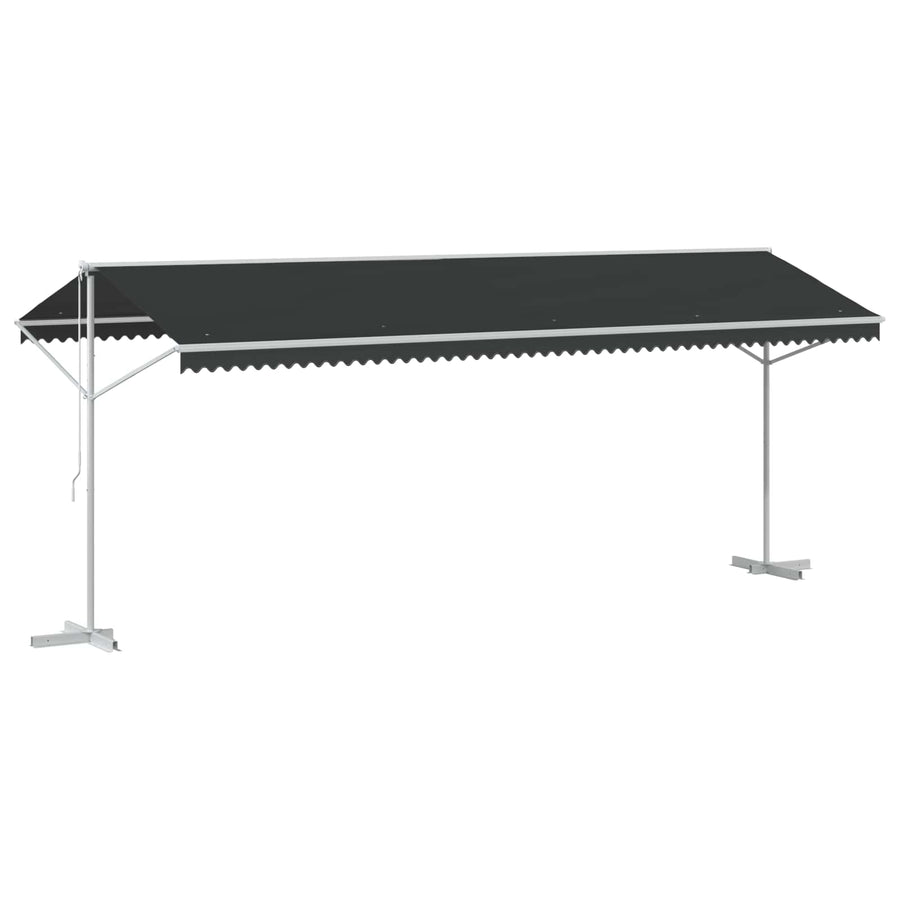 Vrijstaande luifel Antracietkleurig 6 x 3 m Polyester