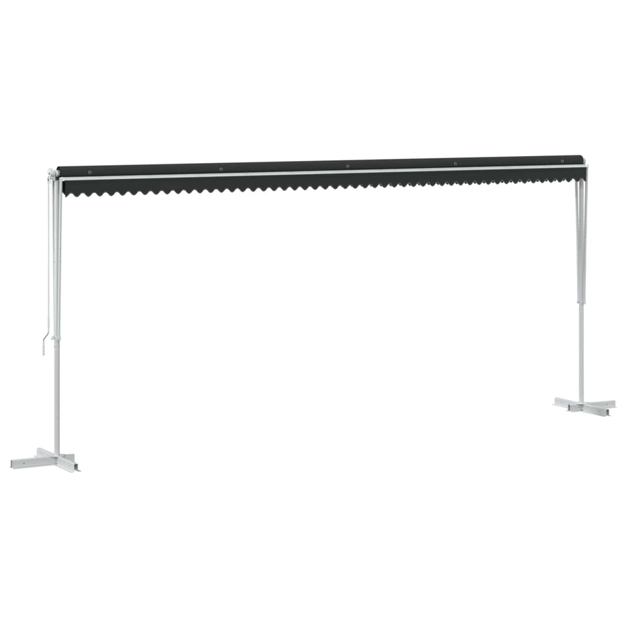 Vrijstaande luifel Antracietkleurig 6 x 3 m Polyester