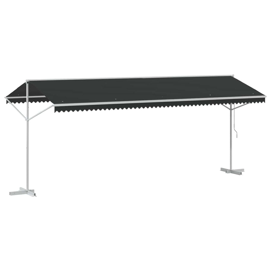 Vrijstaande luifel Antracietkleurig 6 x 3 m Polyester