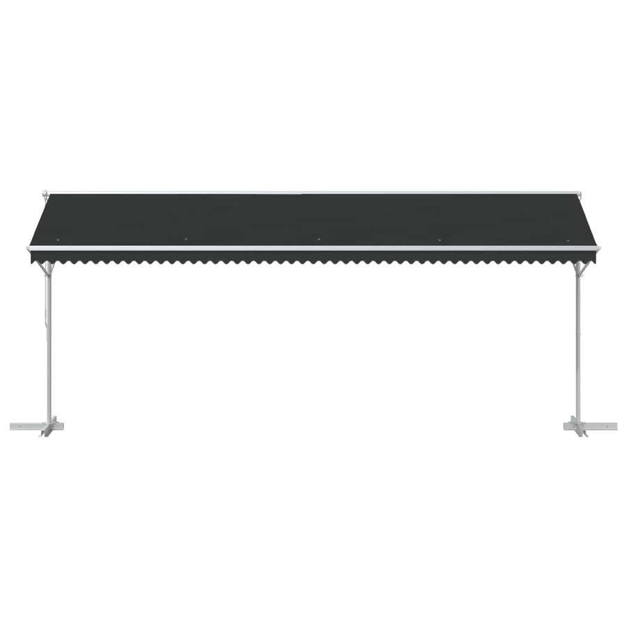 Vrijstaande luifel Antracietkleurig 6 x 3 m Polyester