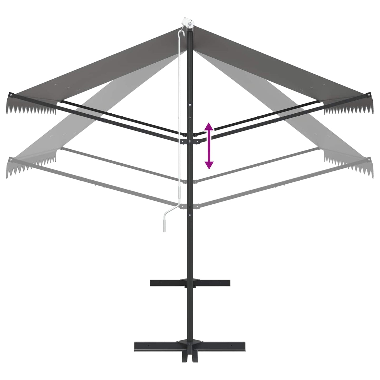 Vrijstaande luifel Grijs 3 x 3 m Polyester