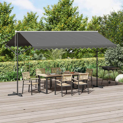 Vrijstaande luifel Grijs 4 × 3 m Polyester