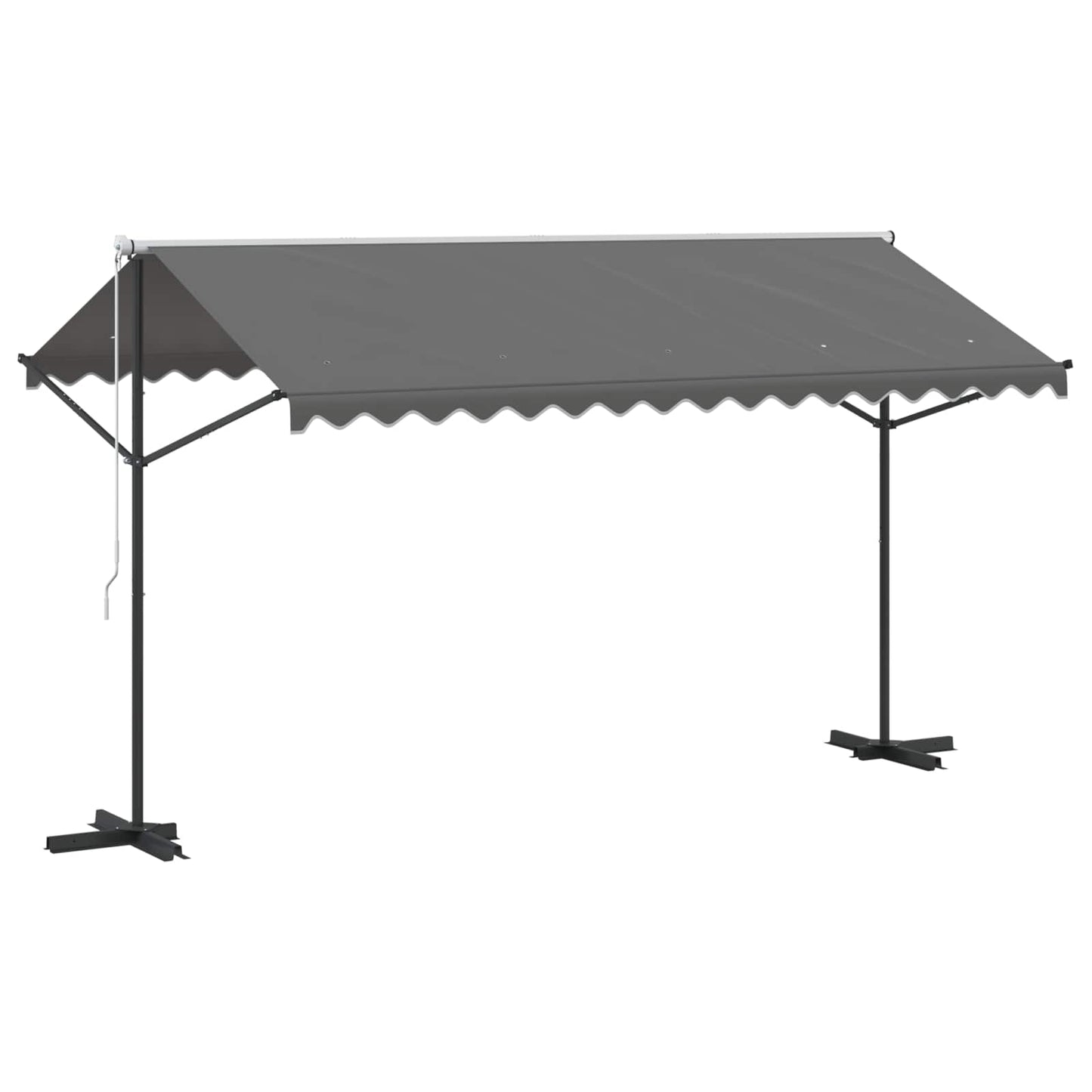 Vrijstaande luifel Grijs 4 × 3 m Polyester