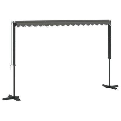 Vrijstaande luifel Grijs 4 × 3 m Polyester