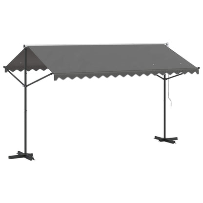 Vrijstaande luifel Grijs 4 × 3 m Polyester