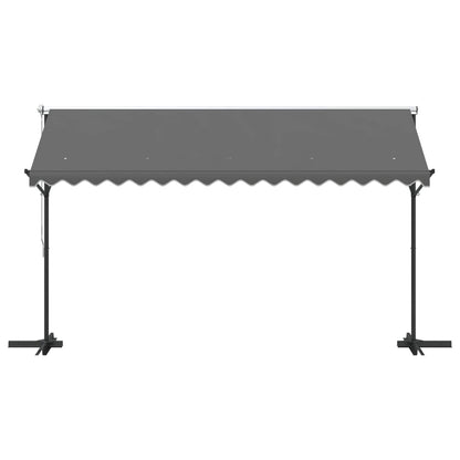 Vrijstaande luifel Grijs 4 × 3 m Polyester