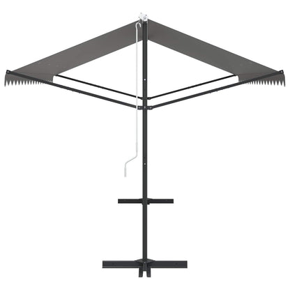 Vrijstaande luifel Grijs 4 × 3 m Polyester