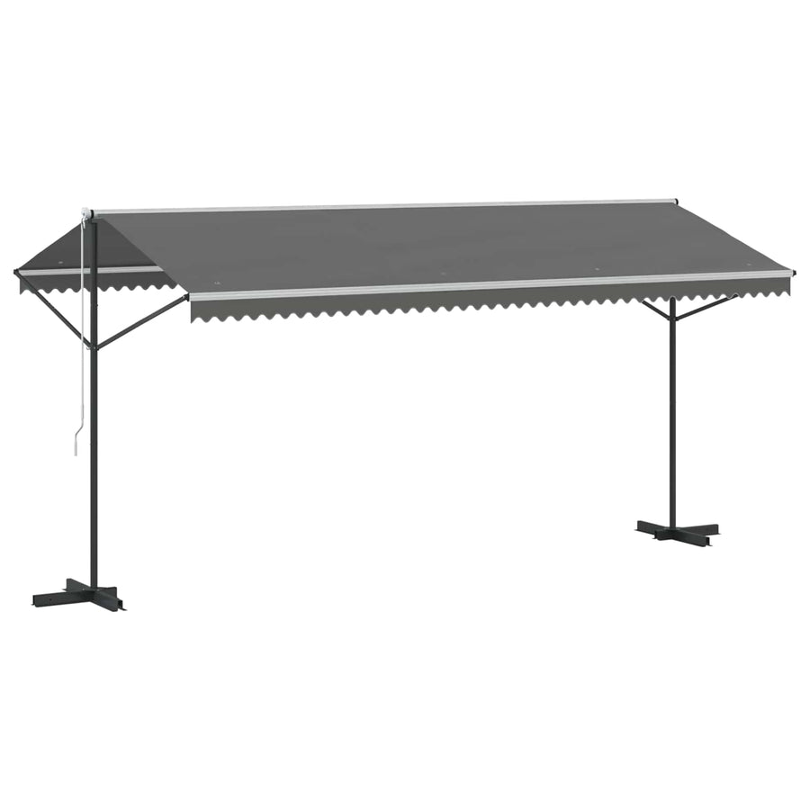 Vrijstaande luifel Grijs 5 x 3 m Polyester