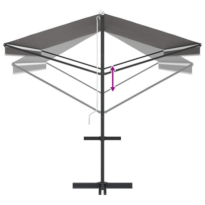 Vrijstaande luifel Grijs 5 x 3 m Polyester