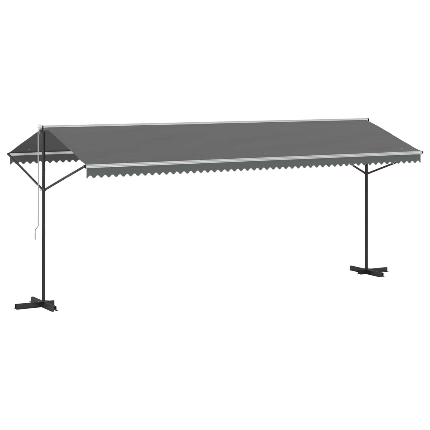 Vrijstaande luifel Grijs 6 x 3 m Polyester