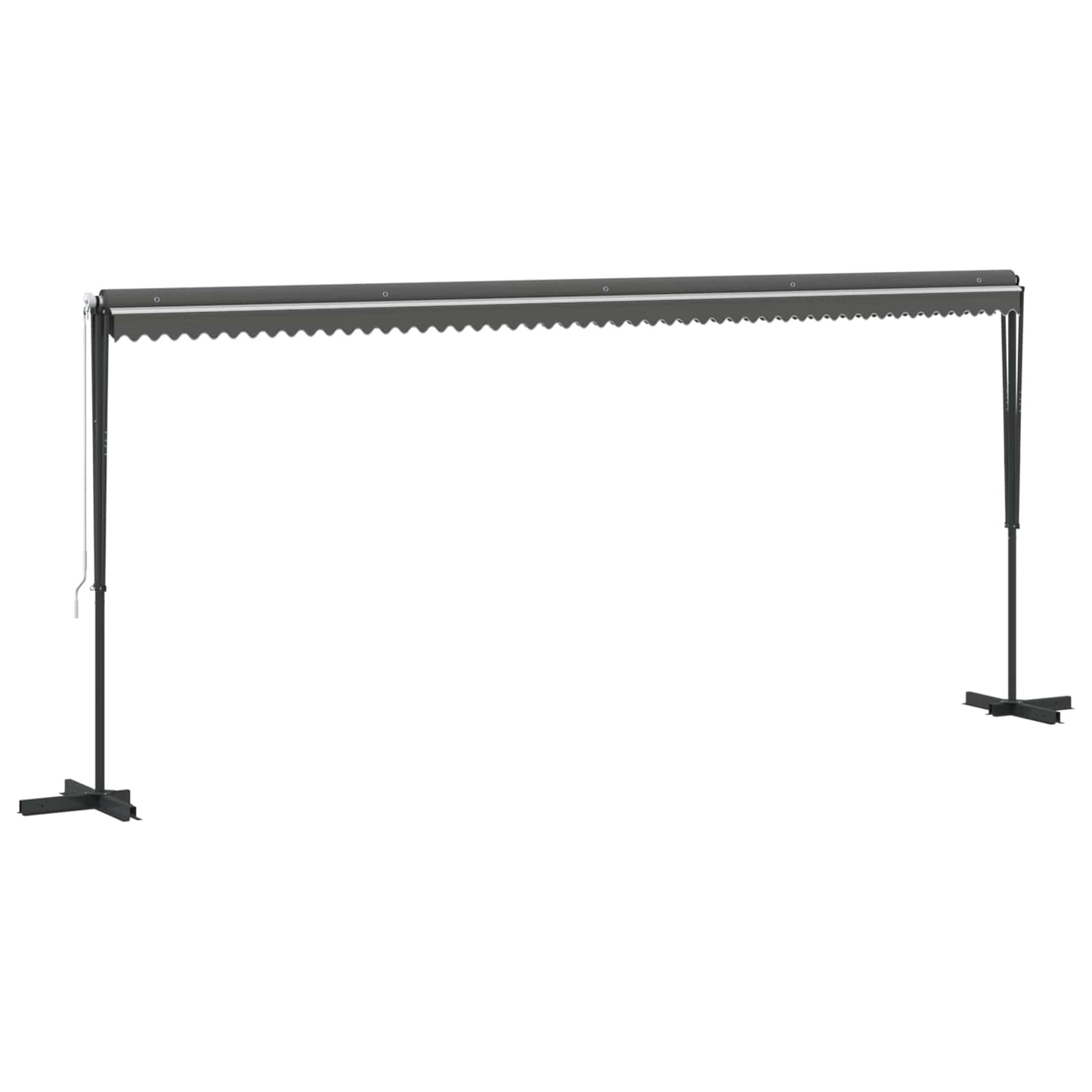 Vrijstaande luifel Grijs 6 x 3 m Polyester
