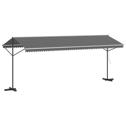 Vrijstaande luifel Grijs 6 x 3 m Polyester