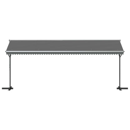 Vrijstaande luifel Grijs 6 x 3 m Polyester