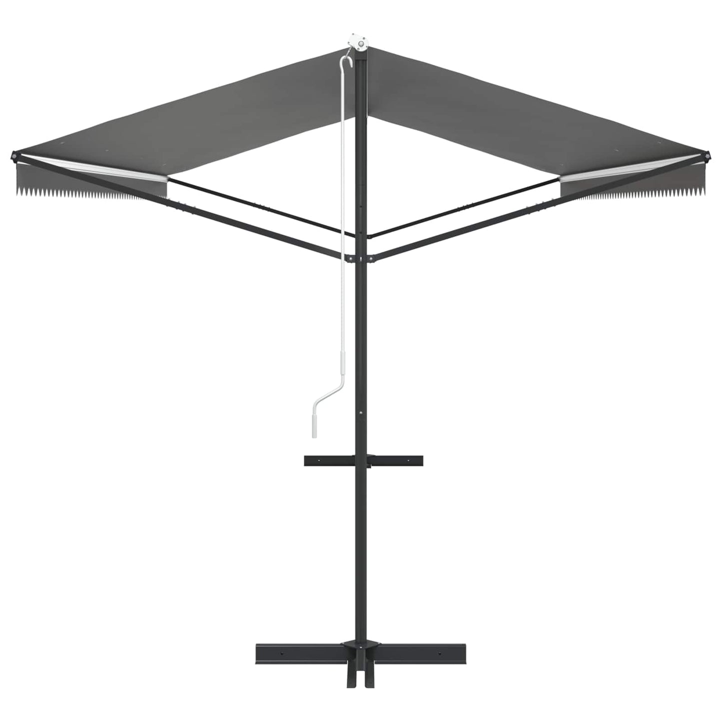Vrijstaande luifel Grijs 6 x 3 m Polyester