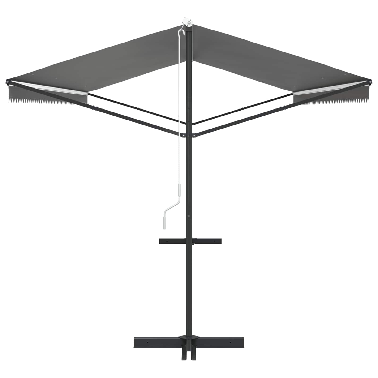 Vrijstaande luifel Grijs 6 x 3 m Polyester