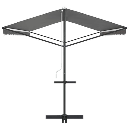 Vrijstaande luifel Grijs 6 x 3 m Polyester
